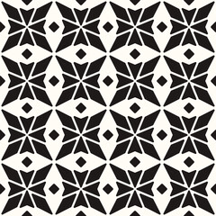 Fototapeta premium Vector Geometric Abstract Seamless Monochrome Pattern Texture Background