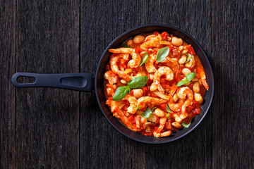 White Bean, Tomato, Fennel and Shrimp  Dinner