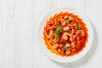 White Bean, Tomato, Fennel and Shrimp  Dinner