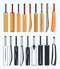 Cricket ball Clip Art Black And Red, Blue Color Set Design, White Background With  Premium Vector File Free Download. Creative Concept And Hi-Quality Design.