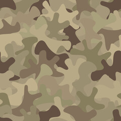 Camouflage pattern background. Classic clothing style masking camo repeat print