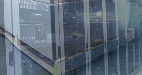 Image of numbers and server sover warehouse