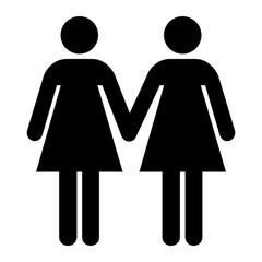 Two woman symbol. Vector illustration.