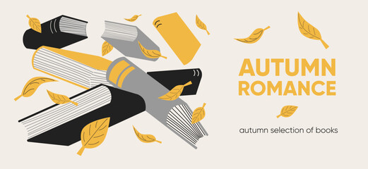 Bookstore banner for autumn sale