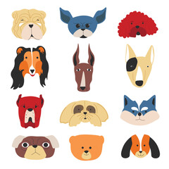 Dog breeds, purebred or stray canine animals