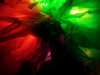 abstract colorful background. Plastic bag texture