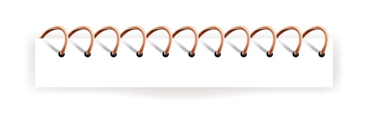 Notebook binder, spiral wire on journal vector