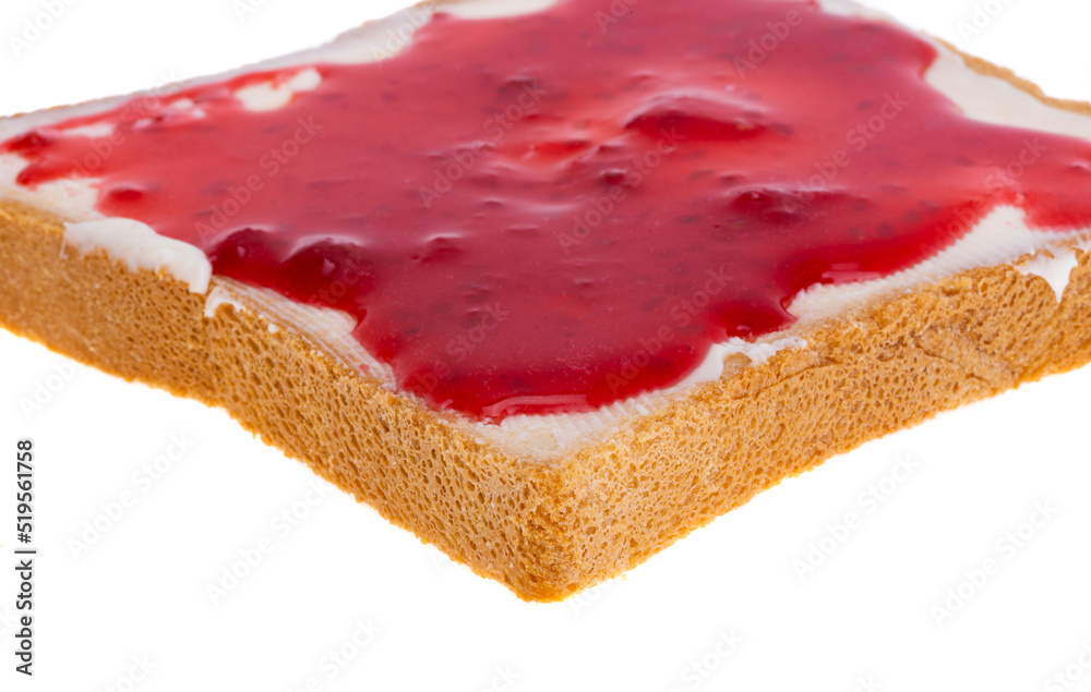 Canvas Prints sandwich with butter and jam isolated