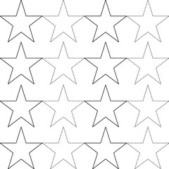 Vector line stars square style for background wallpaper and seamless artwork illustration texture of vector graphic design isolated flat trendy design for cotton beautiful pattern colorful fabric