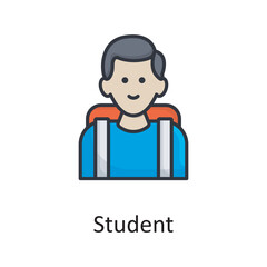 Student vector filled outline Icon Design illustration. Miscellaneous Symbol on White background EPS 10 File