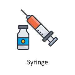 Syringe vector filled outline Icon Design illustration. Miscellaneous Symbol on White background EPS 10 File