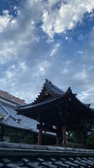 The beautiful temple rooftop beside the Todai university at Hongo district in Bunkyo ward, Tokyo Japan year 2022 July 27th