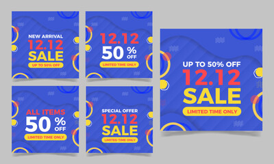 12.12 sale banner design for media promotions and social media promo