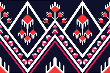 geometric and ethnic patterns Designed with seamless and ethnic style border decoration. For clothing, home furnishings, carpets, wallpaper