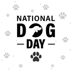 National Dog Day vector. 26 august. Background, poster, card, banner vector illustration