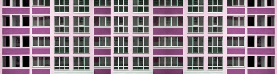 Obraz premium a new house in which part of the windows are inserted. part remains with empty window openings. Banner for insertion into site.