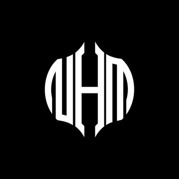 NHM letter logo. NHM best black background vector image. NHM Monogram logo design for entrepreneur and business.
