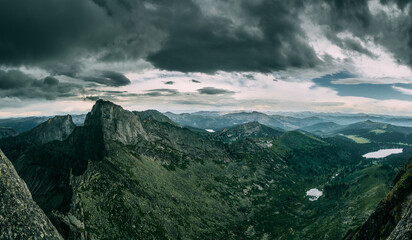 Fototapeta premium Before the storm, Ergaki Nature Park