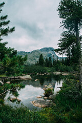 lake in the mountains, Ergaki Nature Park