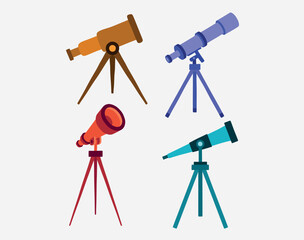 Color image of cartoon telescope.