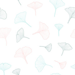 Ginkgo leaf sketch background