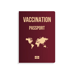 Vaccination passport vector cover