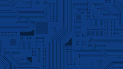 Blue electronic circuit board background