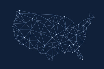 United States polygonal vector map © Tupungato
