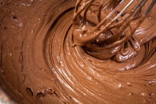Mix the cake batter for the chocolate cake