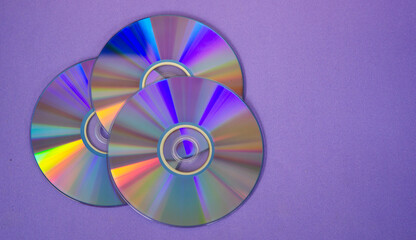 background of some colorful compact discs