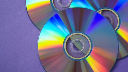 background of some colorful compact discs