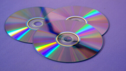 background of some colorful compact discs