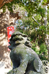日本、神奈川県、三浦市、白髭神社の狛犬