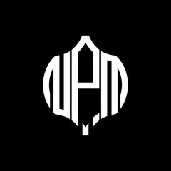 NPM letter logo. NPM best black background vector image. NPM Monogram logo design for entrepreneur and business.
 - obrazy, fototapety, plakaty