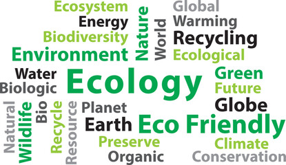 Ecology environment. Vector word cloud.