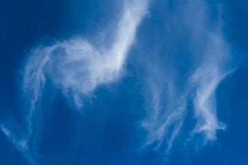 Cirrus Cumulus White Clouds Blue Sky Background Nature Wind Weather Atmosphere Air Cloudscape