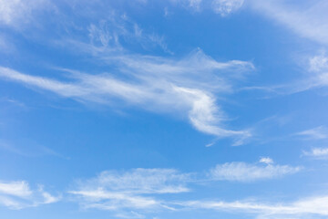 Sky blue clouds white heaven natural background weather wind atmosphere