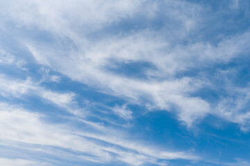 Sky blue clouds white heaven natural background weather wind atmosphere