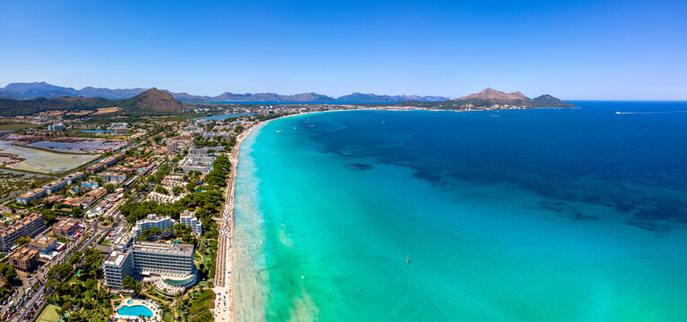 Playa de Muro from Drone, Mallorca, SpainAerial Photos