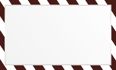 Illustration of brown and white stripe template with copy space area. suitable to place any content with that theme.