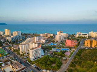 Obraz premium Cala Millor Afternoon Drone Photos, Mallorca, Spain Aerial Photography