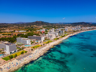 Cala Millor Morning Photos from Drone, Mallorca Aerial Footage