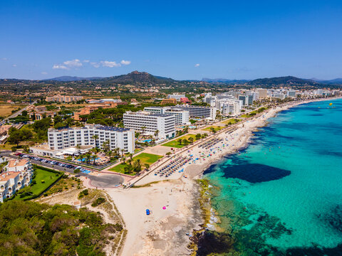 Cala Millor Morning Photos from Drone, Mallorca Aerial Footage