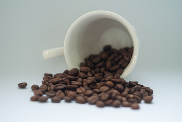 coffee beans in a cup