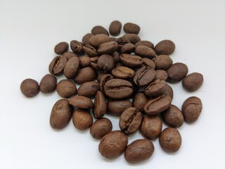 coffee beans on white background
