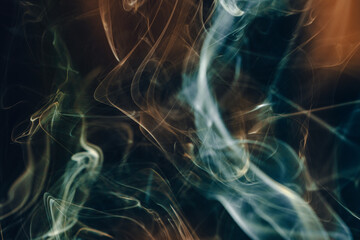 Abstract smoke forms background, colorful smoke formations