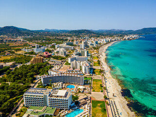 Cala Millor Morning Photos from Drone, Mallorca Aerial Footage