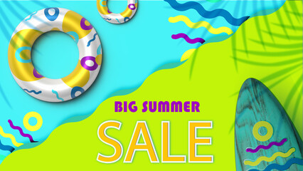 summer sale poster banner background