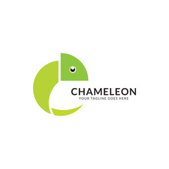 chameleon logo icon vector template. © chusni