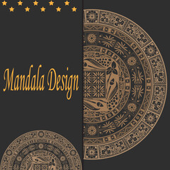 Luxury Mandala Design with Royal and complex coloring mandala